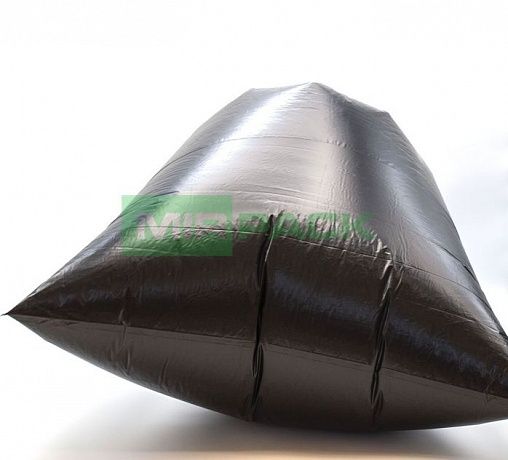 Мешки для мусора с завязками 120 литров, 70*110, 10 штук, ПCД, 3-х слойные черные 35 мкм для тяжелого и острого мусора прямое дно + ленты для затягивания - Вид 3